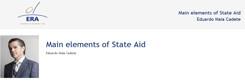 e-Presentation Eduardo Maia Cadete (220SDV44): Main elements of State Aid