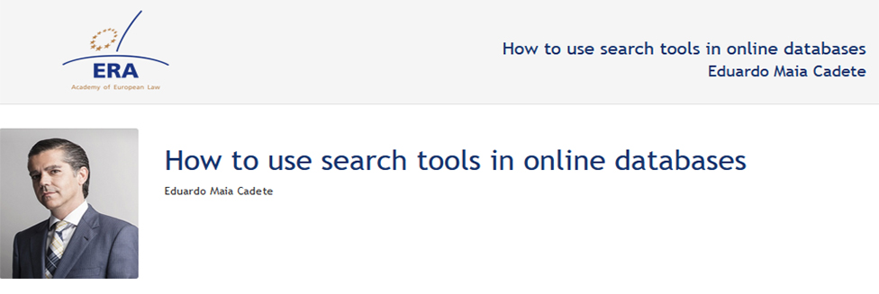 e-Presentation Eduardo Maia Cadete (220SDV44): How to use search tools in online databases