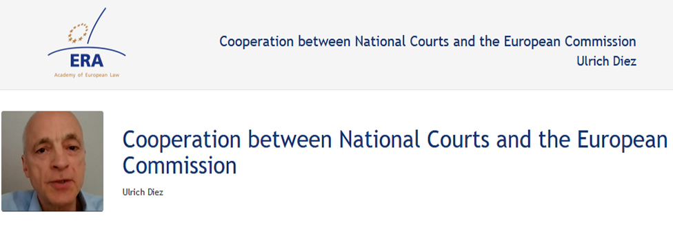 e-Presentation Ulrich Diez (220SDV44): Recovery of Unlawful and Incompatible State Aid