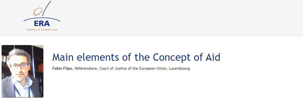e-Presentation Fabio Filpo (221DV129e): Main elements of the notion of Aid
