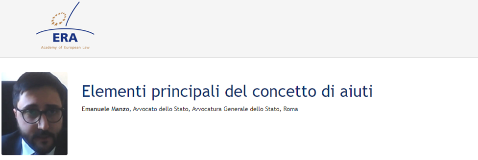 e-Presentation Emanuele Manzo (221DV129e): Elementi principali del concetto di aiuti