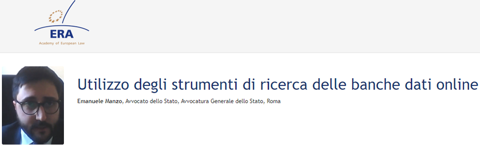 e-Presentation Emanuele Manzo (221DV129e): Utilizzo degli strumenti di ricerca delle banche dati online