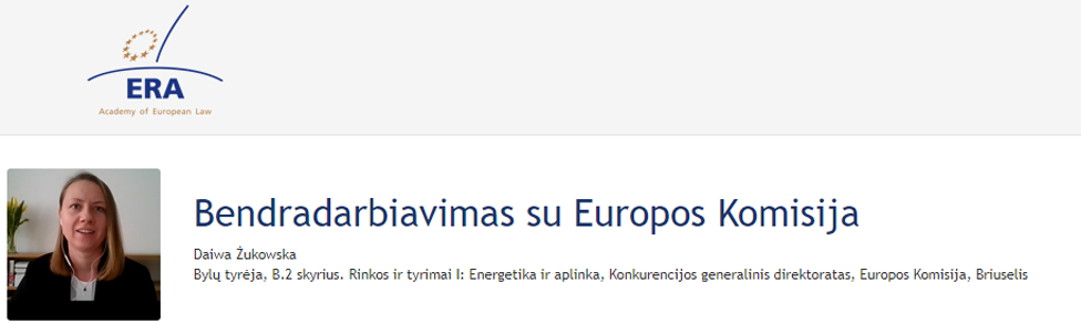 e-Presentation Daiwa Żukowska (221DV138e): Bendradarbiavimas su Europos Komisija