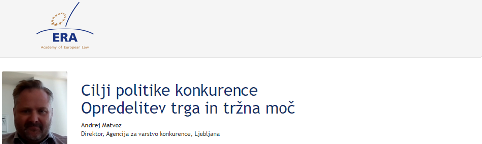 e-Presentation Andrej Matvoz (221DV139e): Cilji politike konkurence Opredelitev trga in tržna moč