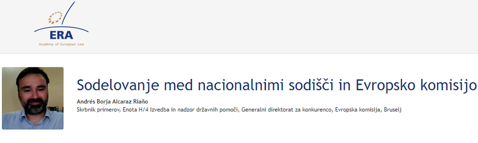 e-Presentation Andrés Borja Alcaraz Riaño (221DV139e): Sodelovanje med nacionalnimi sodišči in Evropsko komisijo