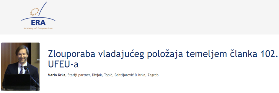 e-Presentation Mario Krka (221DV131f): Zlouporaba vladajućeg položaja temeljem članka 102. UFEU-a