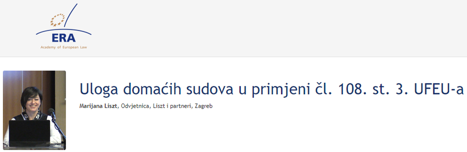 e-Presentation Marijana Liszt (221DV131f): Uloga domaćih sudova u primjeni čl. 108. st. 3. UFEU-a