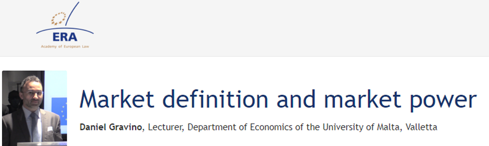 e-Presentation Daniel Gravino (222DV42f): Market definition and market power